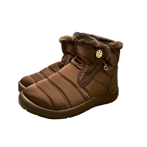 Hsyooes Women's Warm Fur Lined Snow Boots - Waterproof Booties - Black, Size 9.5 - Picture 5 of 11